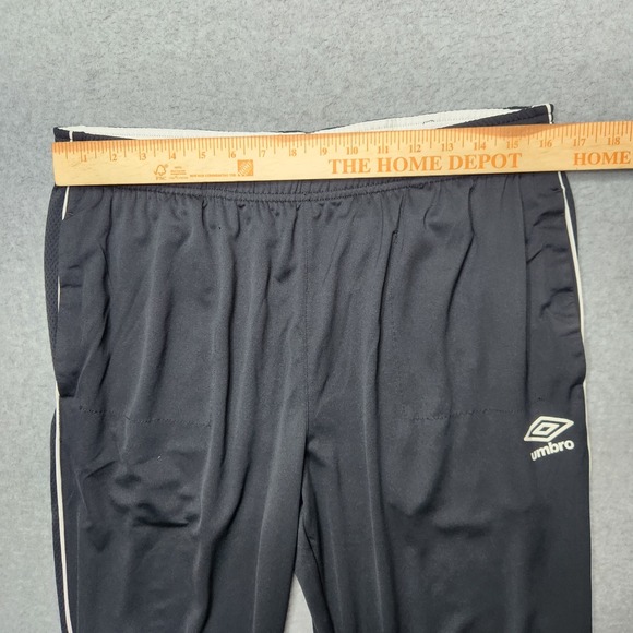 Umbro Pants Mens Large Black White Track Logo Soccer Gym Casual - Picture 6 of 8
